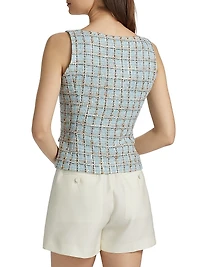 Georgia Scoopneck Tweed Top