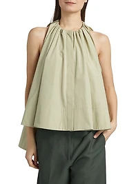 Gathered Cotton Tunic Top