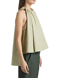 Gathered Cotton Tunic Top