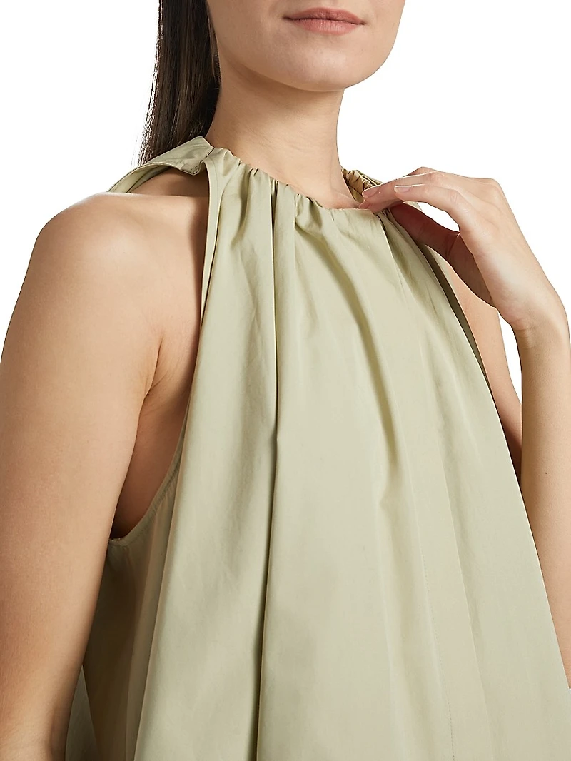 Gathered Cotton Tunic Top