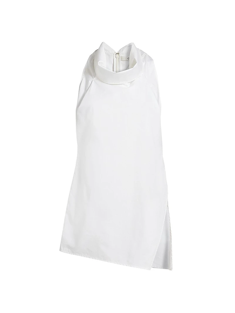 Cowlneck Cotton Sleeveless Top