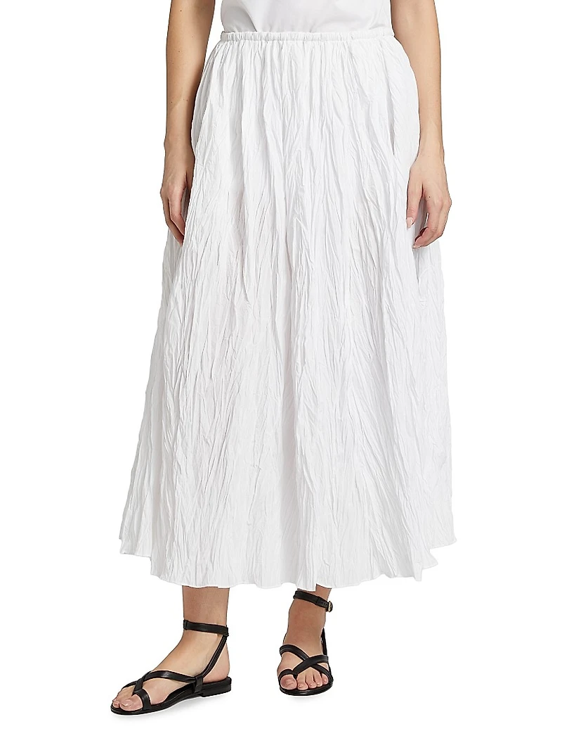Plissé Cotton Skirt