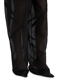 Cotton-Silk Drawstring Parachute Pants