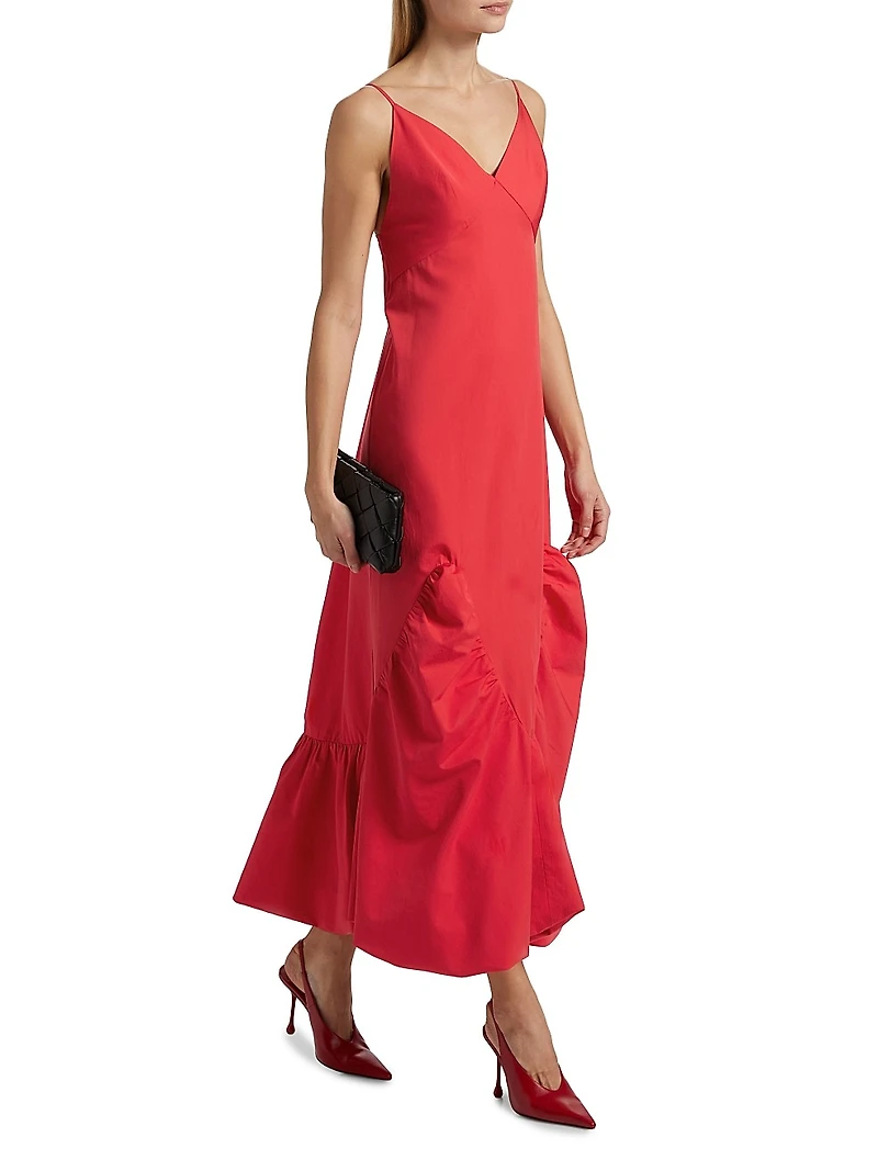 Just A Pinch Lucia Cotton-Silk Slipdress