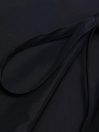 Satin Puff-Sleeve Mini Shirtdress