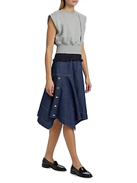 French Terry & Denim Mix Media Dress