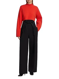 Cropped Turtleneck Sweater