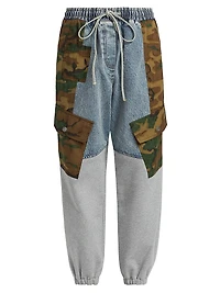 Patchwork Camo Ripstop Jogger Pants