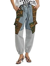 Patchwork Camo Ripstop Jogger Pants