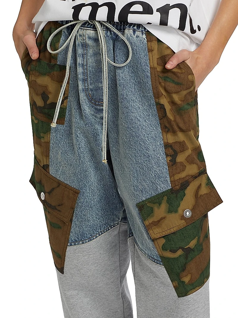 Patchwork Camo Ripstop Jogger Pants