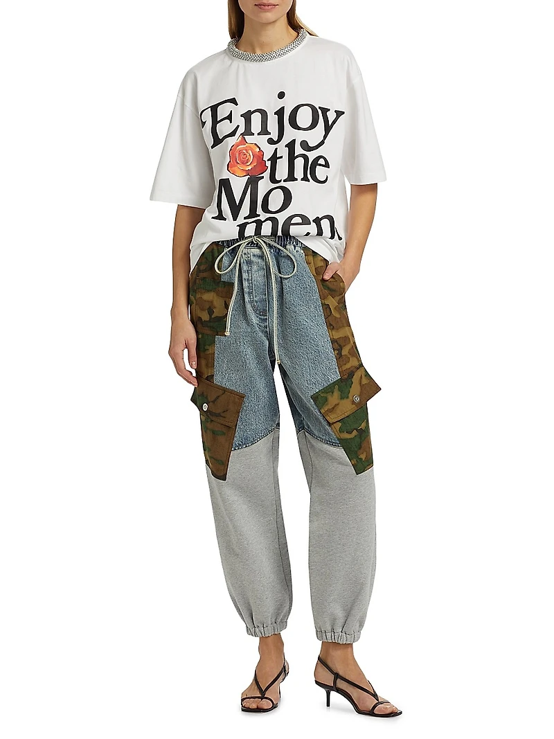 Patchwork Camo Ripstop Jogger Pants