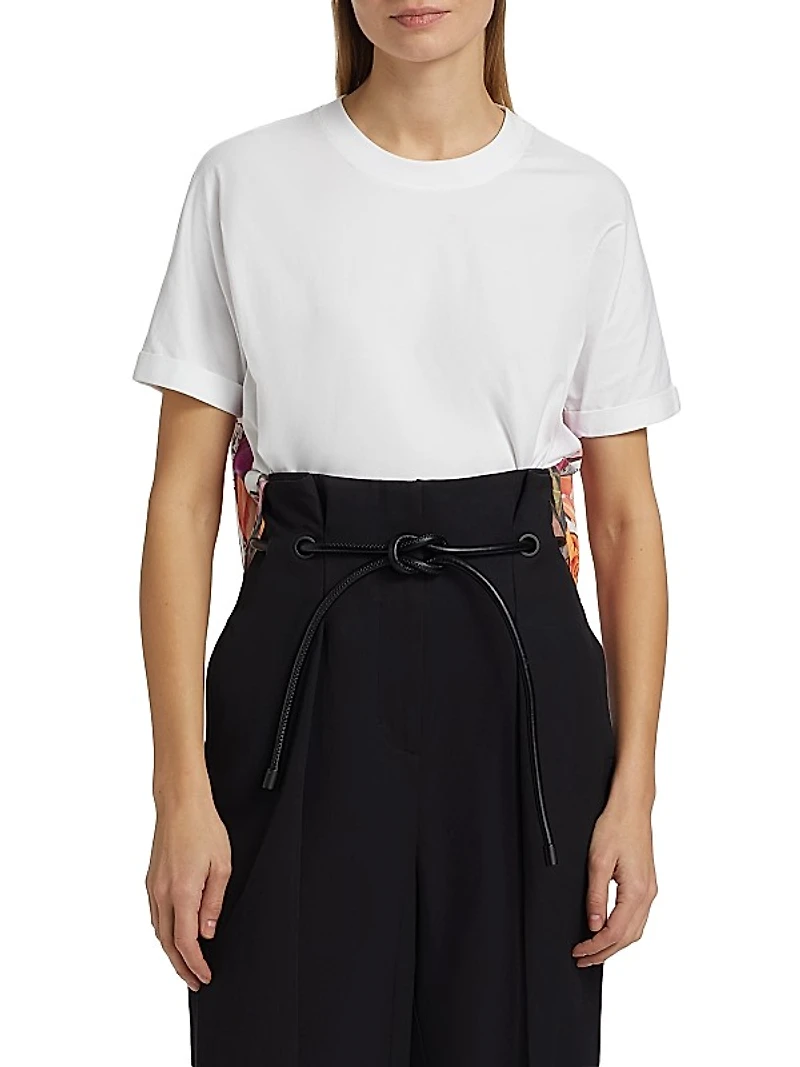 Floral Collage Crewneck T-Shirt