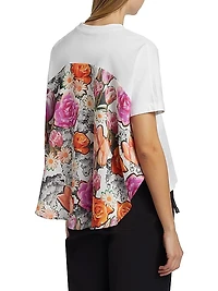 Floral Collage Crewneck T-Shirt
