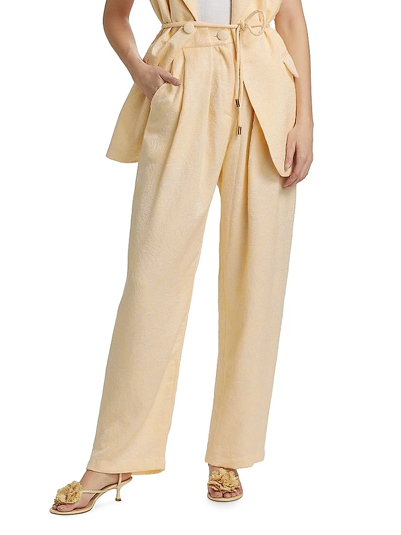 Cameron High-Rise Jacquard Pants