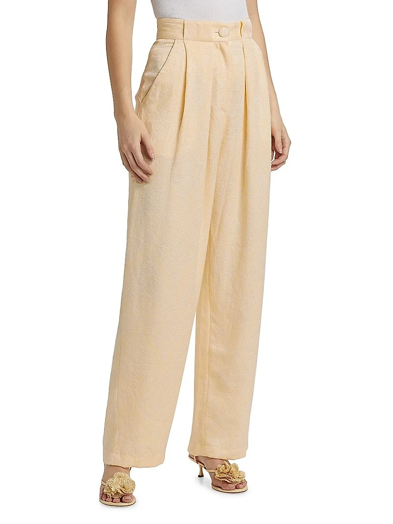 Cameron High-Rise Jacquard Pants