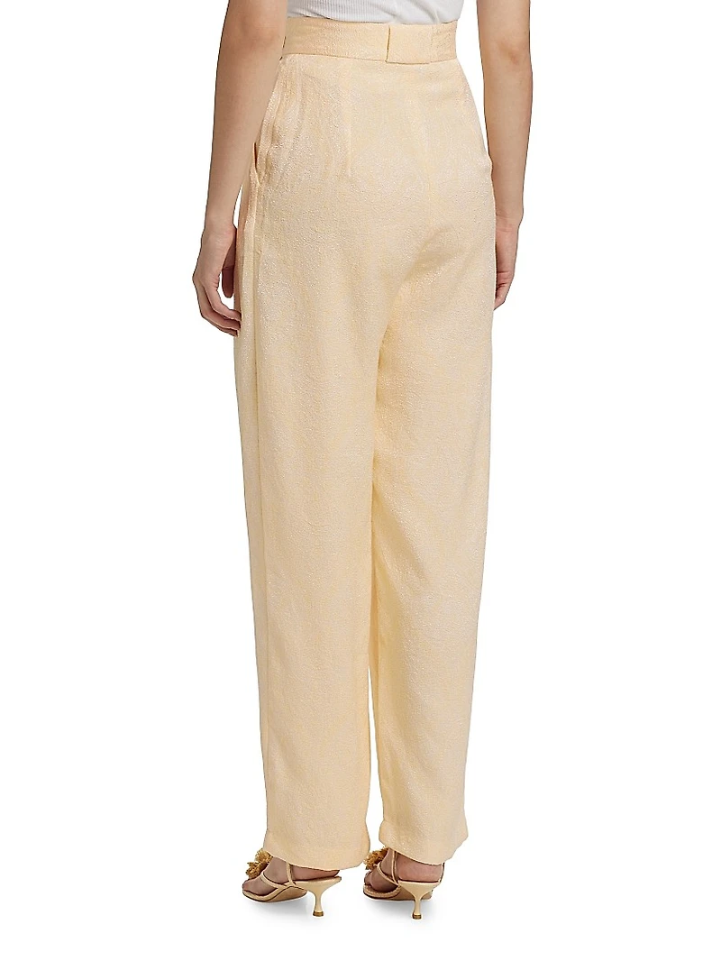 Cameron High-Rise Jacquard Pants