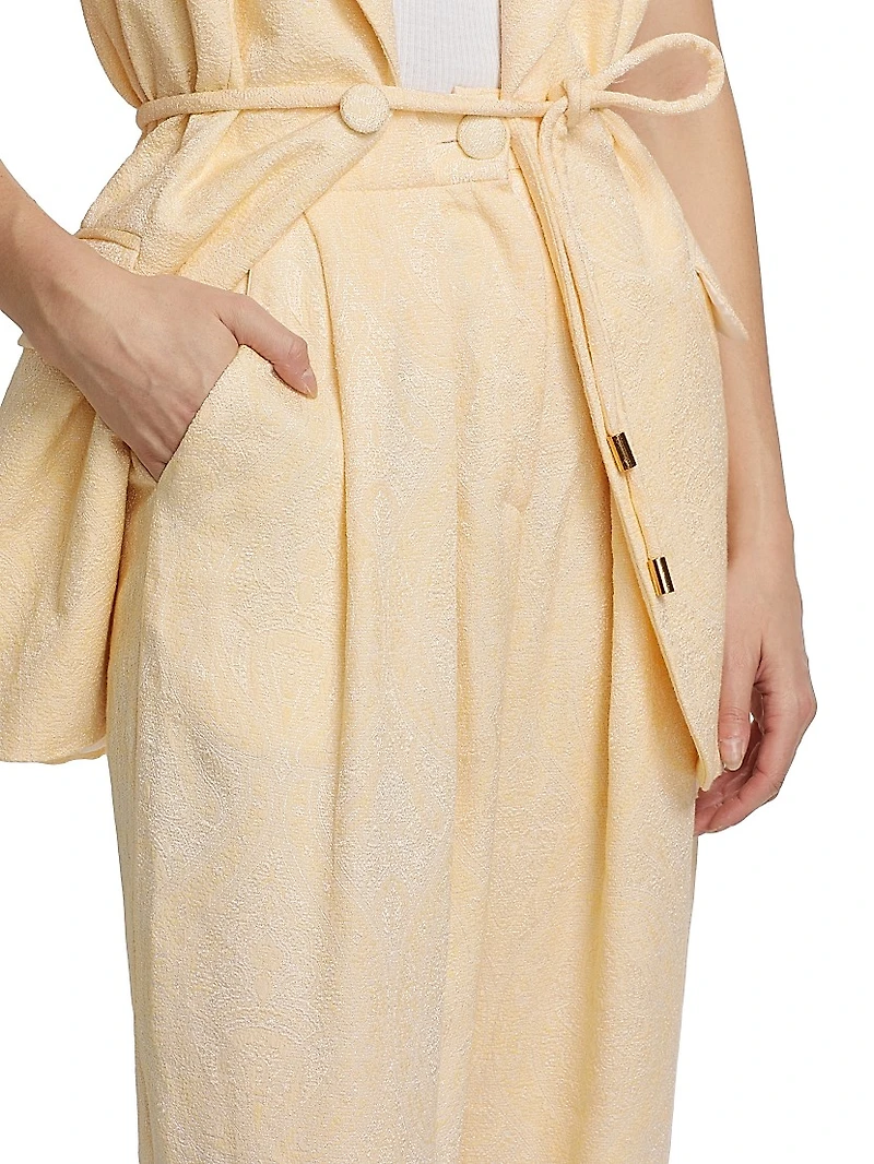 Cameron High-Rise Jacquard Pants