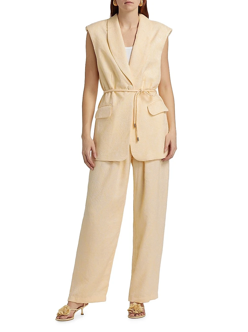Cameron High-Rise Jacquard Pants