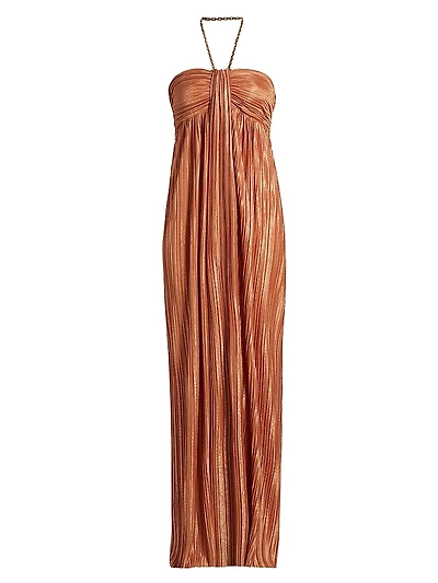 Nicola Chain Halterneck Dress