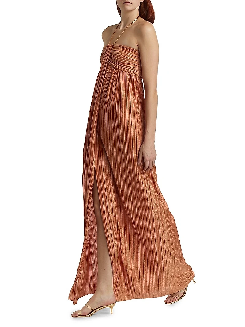 Nicola Chain Halterneck Dress