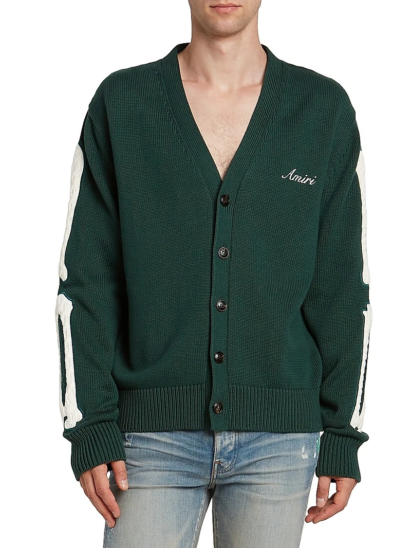 Bones Cotton V-Neck Cardigan