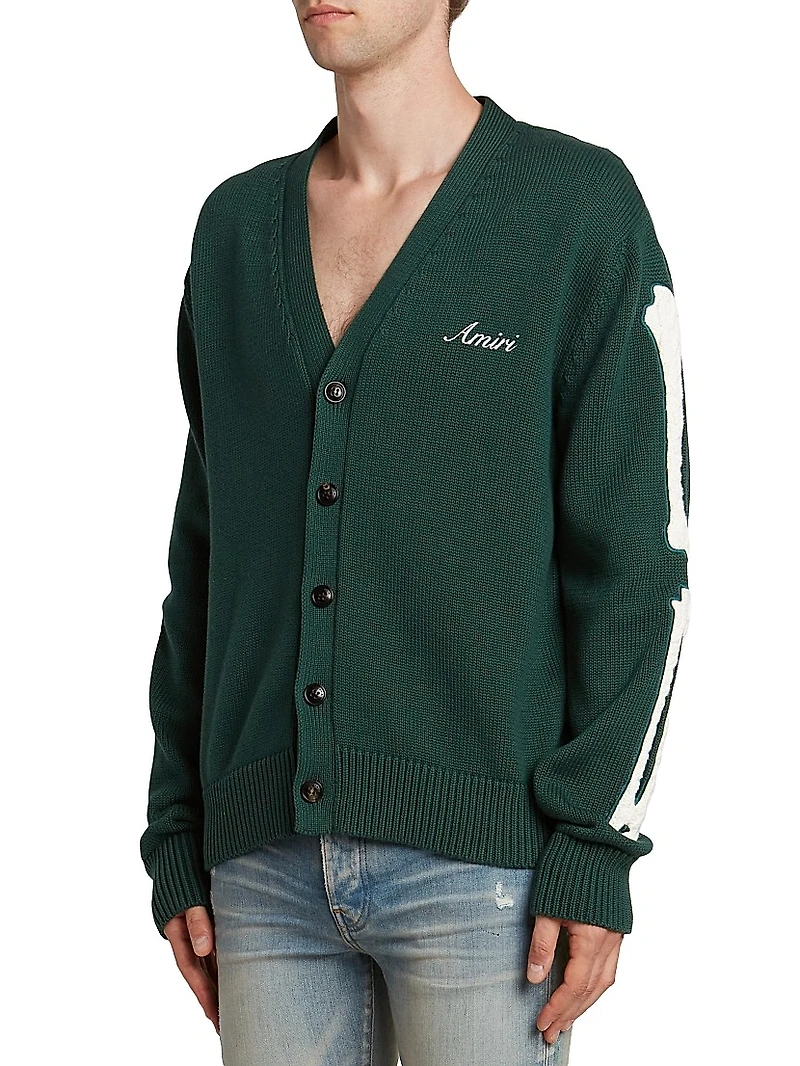 Bones Cotton V-Neck Cardigan