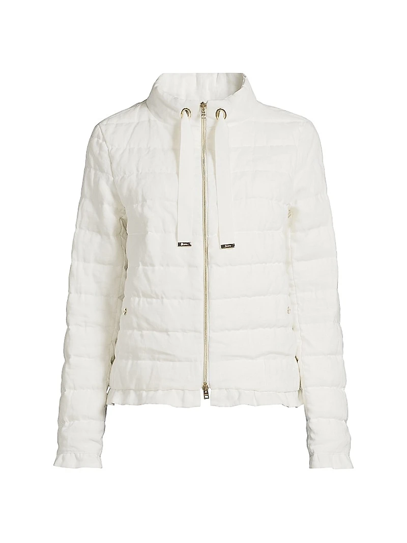Linen Quilted Drawstring Jacket