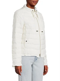 Linen Quilted Drawstring Jacket