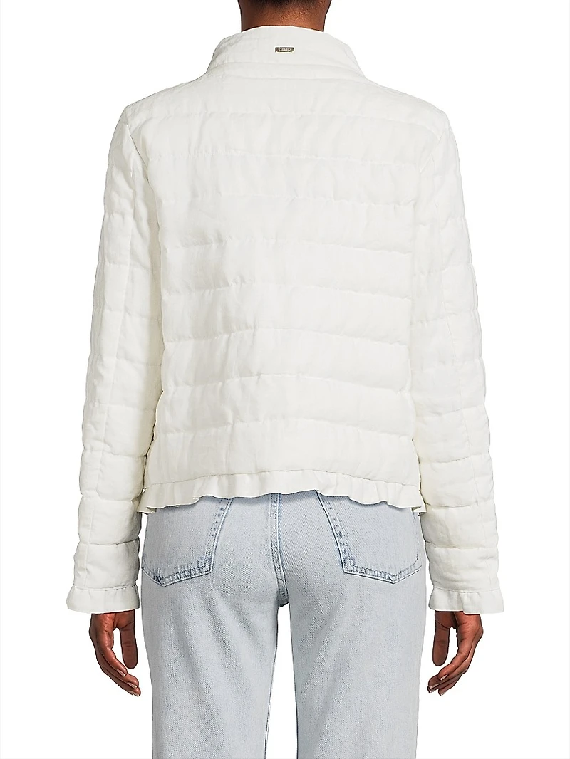 Linen Quilted Drawstring Jacket
