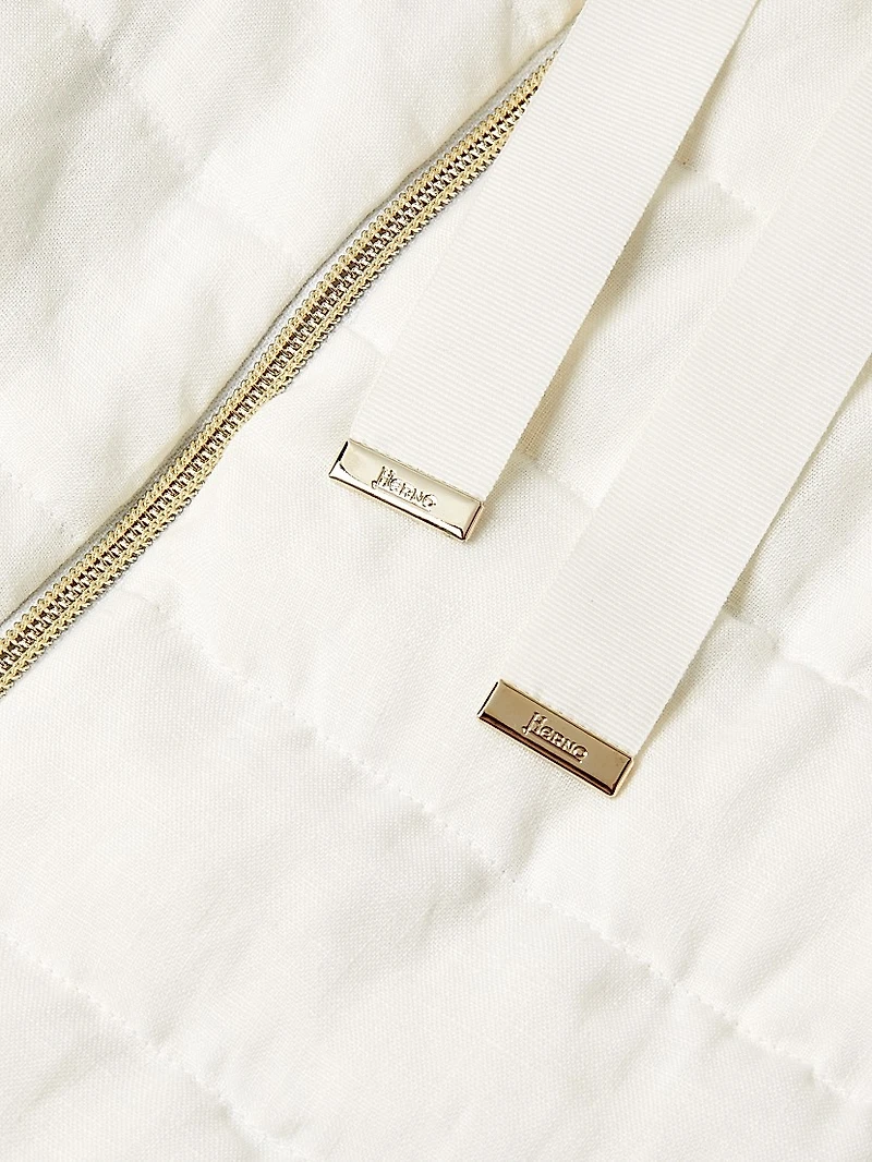 Linen Quilted Drawstring Jacket