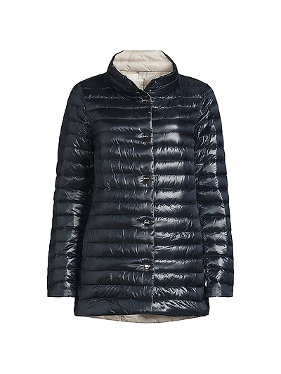 Ultralight Reversible A-Line Down Jacket