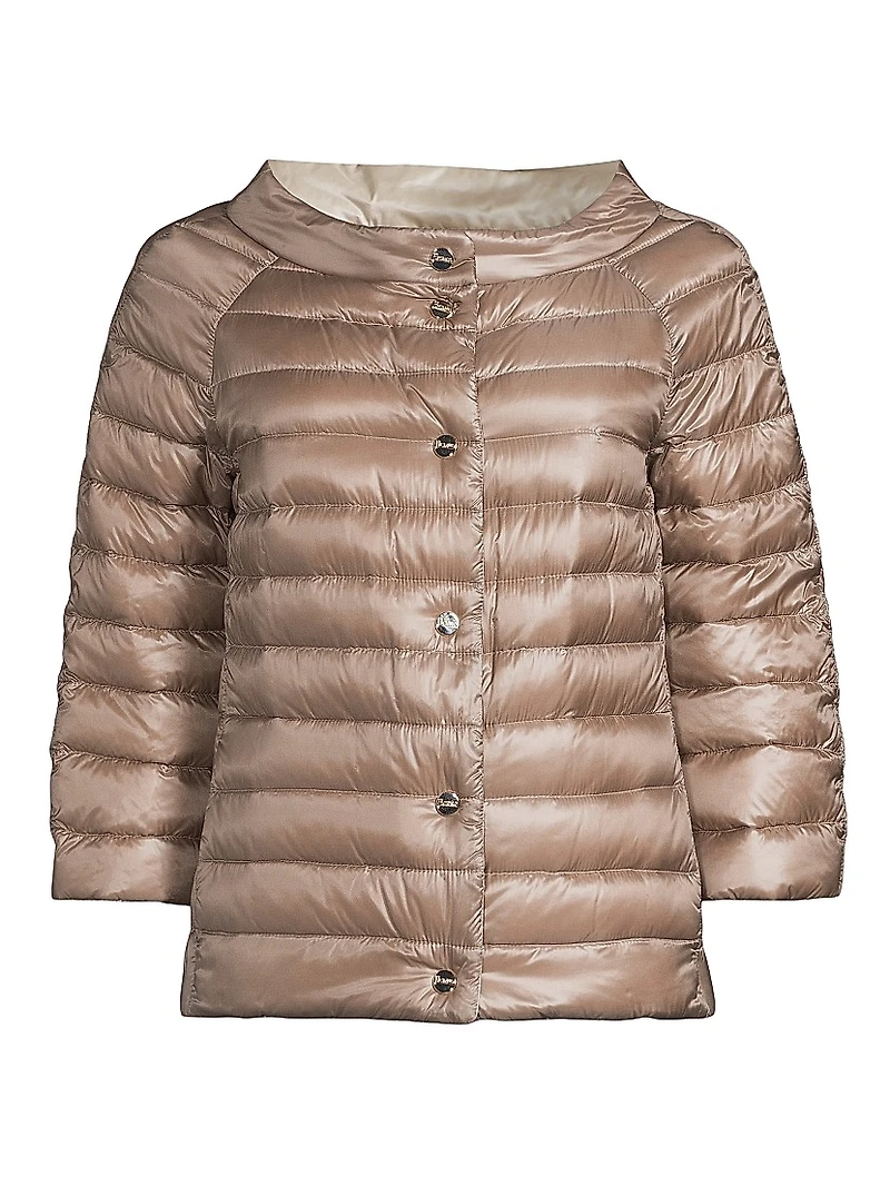 Ultralight Reversible Quilted Nylon Puffer Jacket