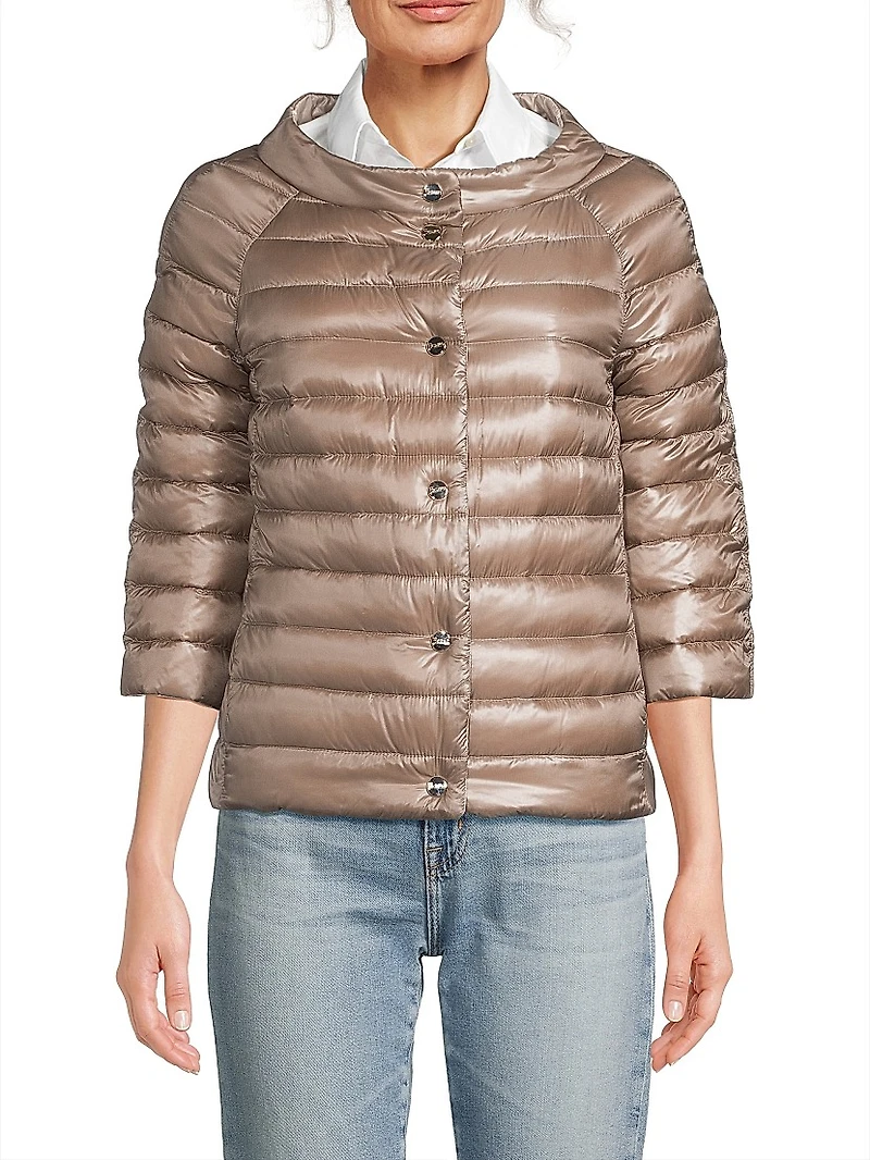 Ultralight Reversible Quilted Nylon Puffer Jacket
