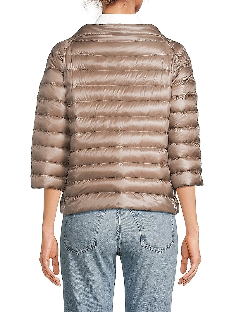 Ultralight Reversible Quilted Nylon Puffer Jacket