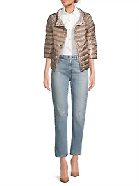 Ultralight Reversible Quilted Nylon Puffer Jacket