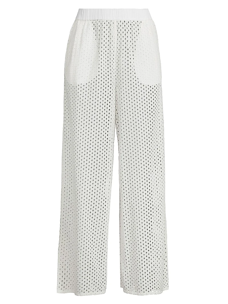 The Delaney Eyelet Cover-Up Pants