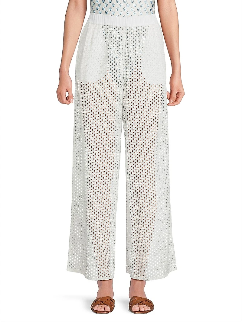 The Delaney Eyelet Cover-Up Pants