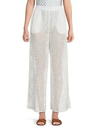 The Delaney Eyelet Cover-Up Pants