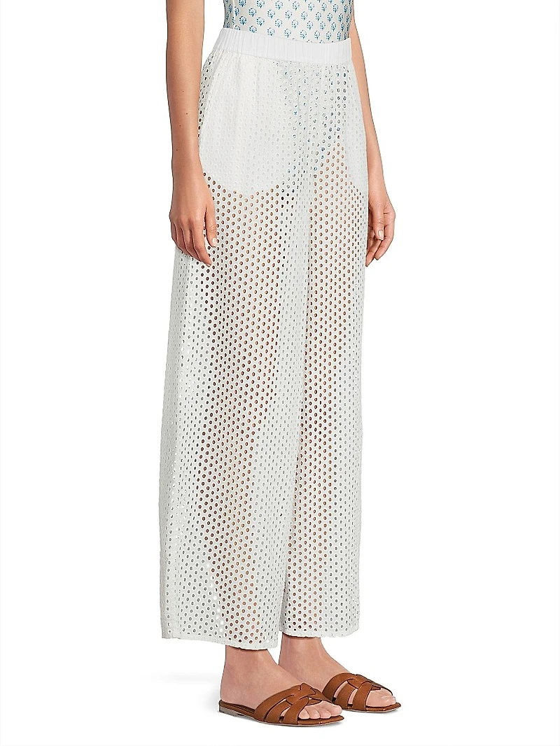 The Delaney Eyelet Cover-Up Pants
