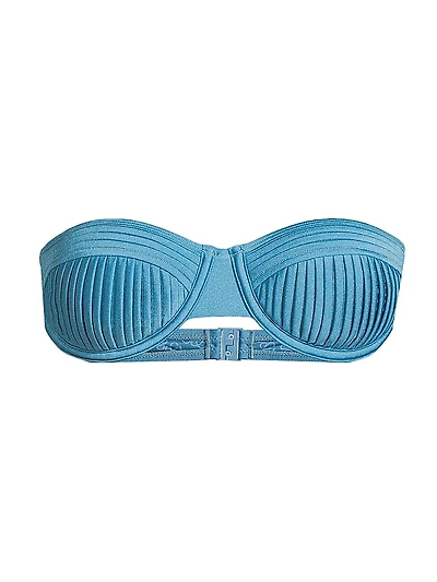 The Solene Pintucked Bikini Top
