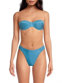 The Solene Pintucked Bikini Top