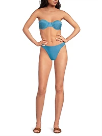 The Solene Pintucked Bikini Top