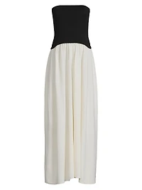 Soglio Colorblocked Strapless Maxi Dress