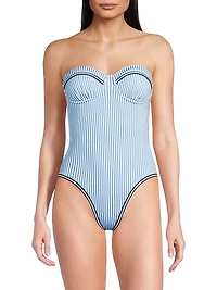 Alma French Stripe One-Piece Swimsuit