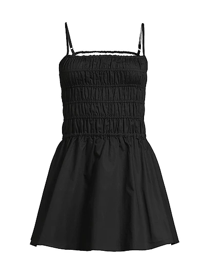 Delta Ruched Fit & Flare Minidress