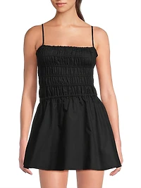 Delta Ruched Fit & Flare Minidress