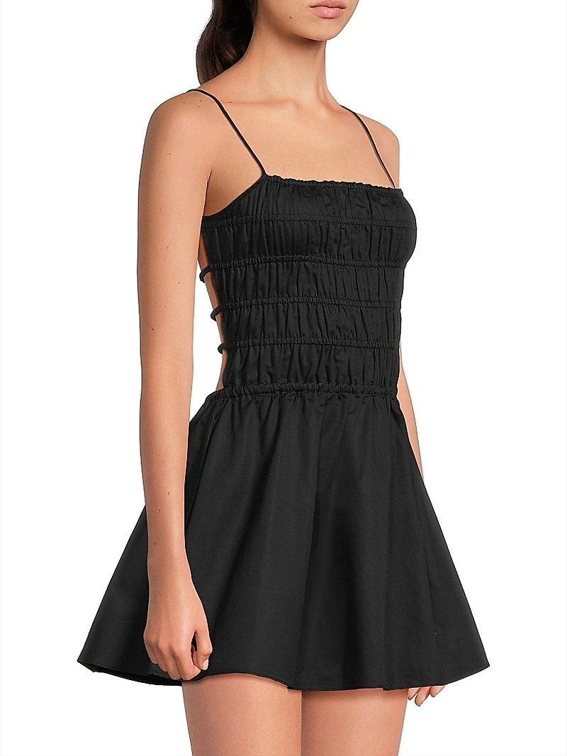 Delta Ruched Fit & Flare Minidress