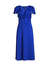 Anabela Satin Midi-Dress