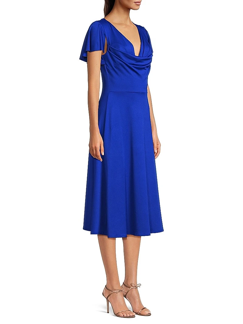 Anabela Satin Midi-Dress