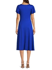 Anabela Satin Midi-Dress